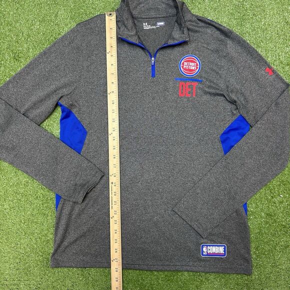 Under Armour Mens Detroit Pistons NBA Combine 1/4 Zip Lightweight Size Large - Picture 6 of 7